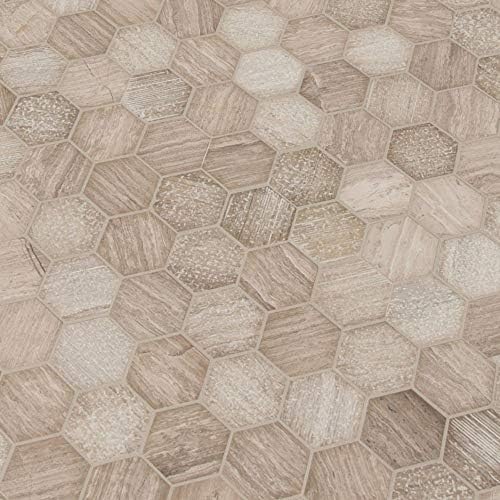 Miere pieptene 2x2 hexagon multi -finisaj mozaic, 7 sft/carcasă