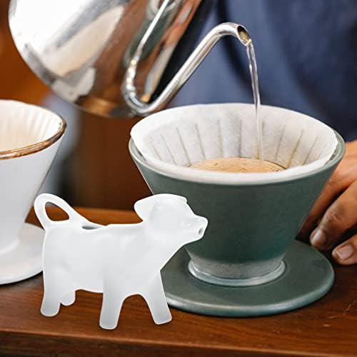 Hemoton terariu mic 2pcs căni 40 ml cremă ceramică cremă de fierbător mic cu mâner neted pentru animale pentru animale de cafea