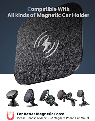 eSamcore încărcare fără fir placă metalică compatibilă pentru telefon, autocolant cu magnet pentru telefon pentru Mașină magnetică