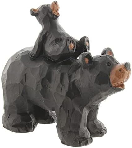 Slifka din rășină Piggy Back Bear Figurină Cub Figurină Britanică Britanică