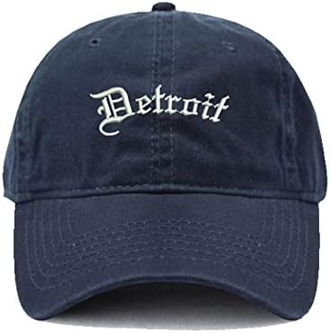 Cijia -Cijia Baseball Baseball Caps Detroit City - MI brodate tată pălărie de bumbac spălat