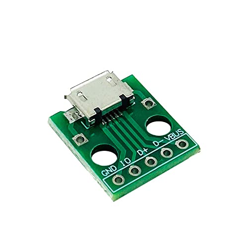 10gtek Micro USB la DIP Adaptor 5pin conector feminin pinboard, Patch-uri în placa de adaptor, pachet de 10