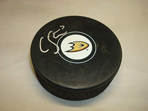 Clayton Stoner a semnat Anaheim Ducks Hockey Puck autografat 1B-autografat NHL Pucks