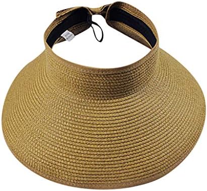 Parasolar Pălării Femei UPF 50 + Wide boruri paie Roll Up coada de cal vara plaja pălărie Packable pliabil Travel