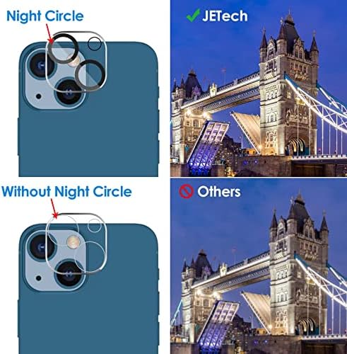 JETech aparat de fotografiat lens Protector pentru iPhone 13 6.1-Inch și iPhone 13 mini 5.4-Inch, 9h sticlă călită, HD clar,