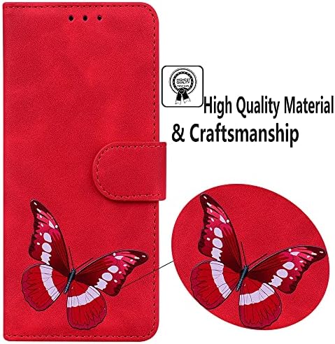 Monwutong portofel telefon caz pentru Nokia G300, fluture relief piele simt SHCOKPROOF PU piele caz cu incuietoare magnetice