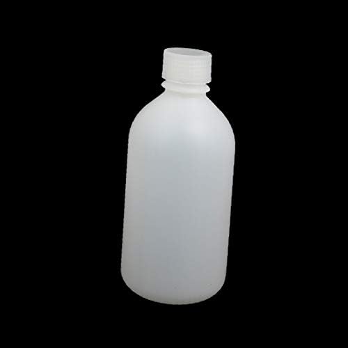 X-Dree 5pcs 500 ml plastic rotund capac de laborator Reactiv Sticlă Eșantion de etanșare Sticlă de etanșare Albă (5 Unids 500