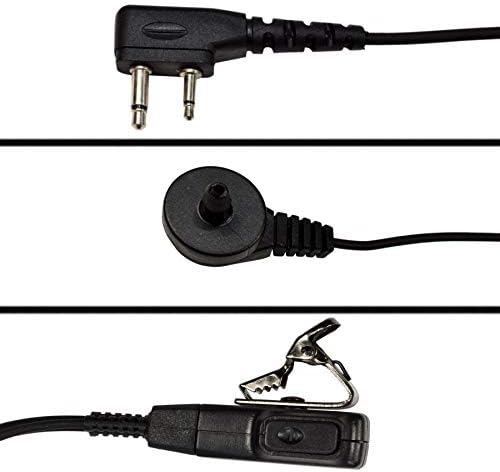 Hqrp 2x 2 pini acustice tub căști căști microfon compatibil cu Yaesu FT-207, FT-207R, FT-208, FT-208R Sun Meter