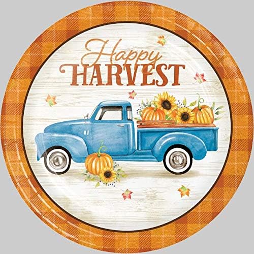 Plăci de hârtie Happy Harvest Fall, 8 ct