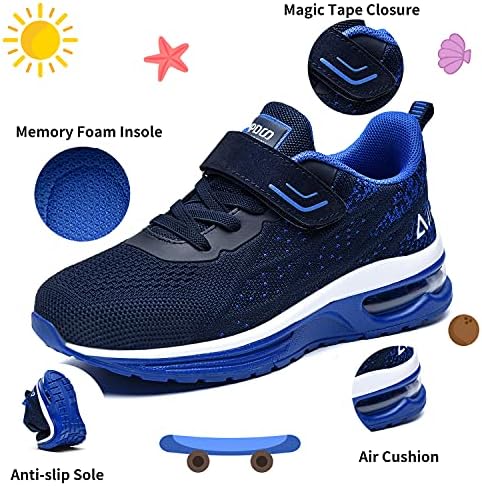 Pantofi de alergare a tenisului Jarlif Kids Athletic Tenis Renunțer la Sport Air Sala de Air Jogging pentru băieți și fete
