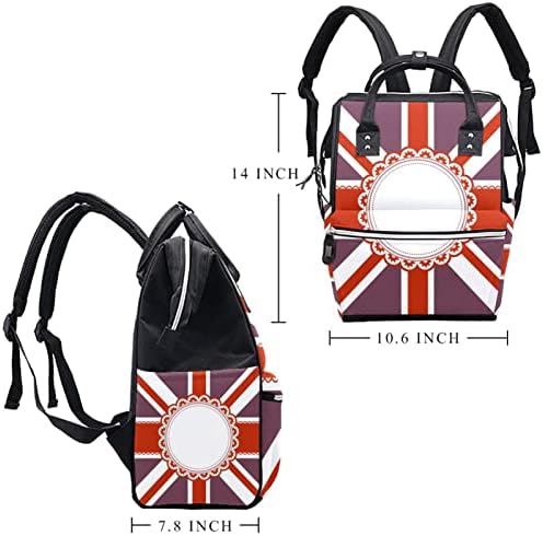 Retro Marea Britanie British Flag Creative Retro Scheter Rucsac pentru bebeluși Schanp Schimbarea pungilor multi funcții cu