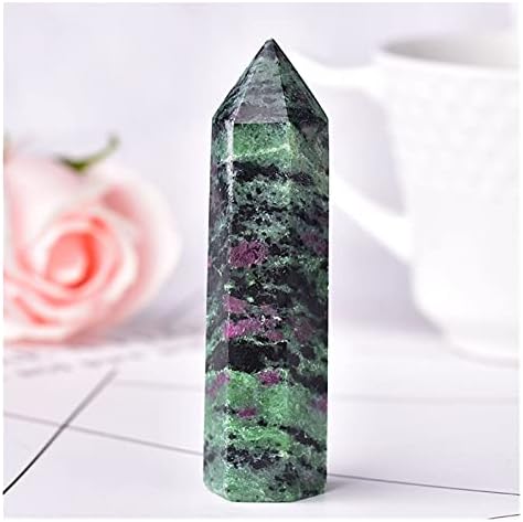 ERTIUJG HUSONG319 1 buc pietre naturale punctul de cristal 36 turn de culoare Ametist Rose Quartz vindecare Piatra energie