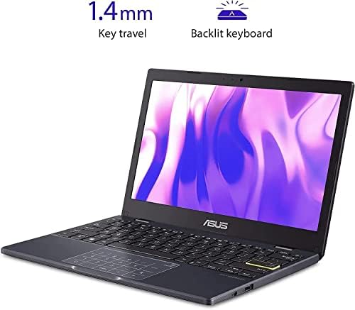 Cel mai nou Laptop ASUS 2023, ecran de 11,6 inci, procesor Intel Dual-Core, 4 GB RAM, 64 GB eMMC, grafică Intel UHD, Bluetooth,