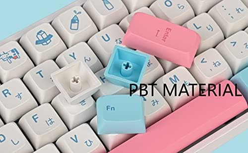 Taste PBT, 136 taste XDA profil Dye-sublimare Set de taste pentru comutatoare Cherry MX Tastatură mecanică pentru jocuri