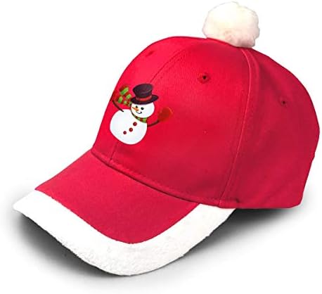 KKMKSHHG Crăciun fericit pălărie Unisex Adult vintage Reglabil Santa Baseball Cap Roșu / alb