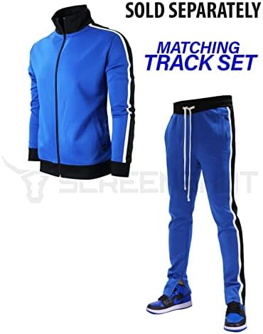SCREENSHOT Mens Hip Hop Premium Slim Fit Comfort Track Jacket-atletic Fitness Moda Stil de viață Urban Streetwear Top