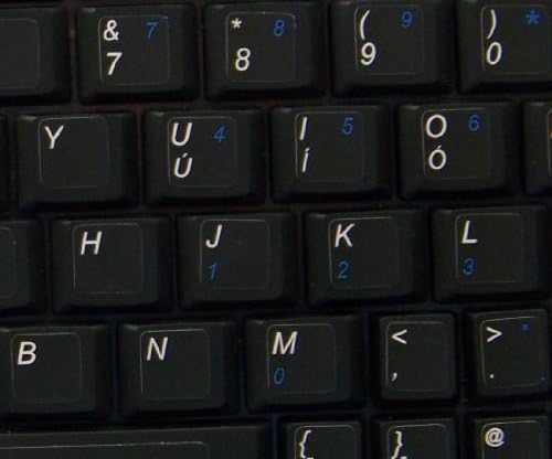 Netbook engleză UK autocolante tastatură pe fundal negru