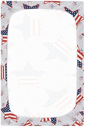 SUA Patriot Stars foi de pătuț pentru Băieți Fete pachet și foi de joacă Mini foi de pătuț portabile foaie de pătuț montată