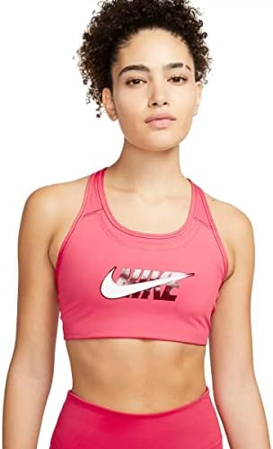 Nike Dri-FIT Swoosh Icon Clash suport mediu sutien sport Grafic Fără căptușeală