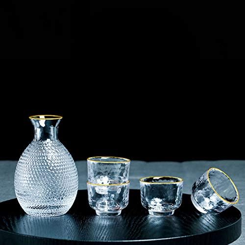 Set japonez de drag de sticlă set de sake design tradițional pictat manual din sticlă ceramică cană set de meserie - model