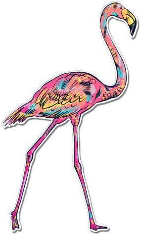 Flamingo colorat - Decaluri impermeabile autocolante de vinil