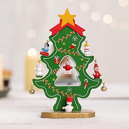 XIOS Artificial de Crăciun Artificial DIY Mini Christmas Tree Desktop din lemn Decor de Crăciun Copii de Crăciun decor Decor