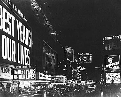 Times Square NYC „Cei mai buni ani ai vieții noastre” 11x14 Imprimare foto cu halogenură de argint