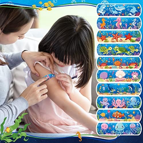 Bandaje pentru copii în stil 10 în vrac drăguț de desene animate de desene animate flexibile adezive fâșie colorată cu apă