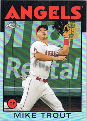 2021 Topps Chrome 1986 Topps Baseball Refractor 86BC-2 Mike Trout NM-MT Los Angeles Angels Baseball
