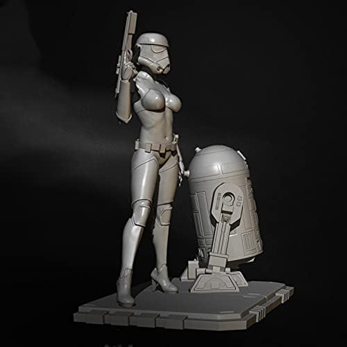 Goodmoel 75mm 1/24 Sci-Fi planetare femeie războinic Figura Figura Kit neasamblate și nevopsite miniaturi / cK-8159